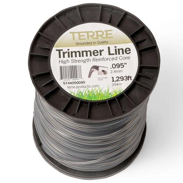 Max Motorsports Commercial Grade Trimmer Line – 5 Lb Spool, 0.095" (2.4mm) Square – Fits Echo, Stihl, Husqvarna